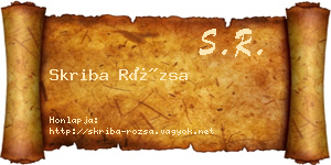 Skriba Rózsa névjegykártya